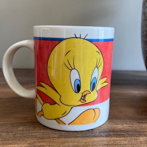 Set of 2 Vintage 1999 Tweety Bird Mugs - Picture 4 of 12